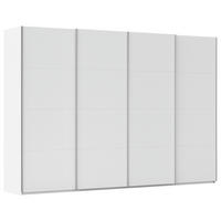 SCHWEBETÜRENSCHRANK 322/223/68 cm 4-türig Weiß  - Alufarben/Weiß, Basics, Holzwerkstoff/Metall (322/223/68cm) - Novel
