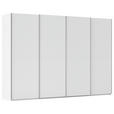 SCHWEBETÜRENSCHRANK  in Weiß  - Alufarben/Weiß, Basics, Holzwerkstoff/Metall (322/223/68cm) - Novel
