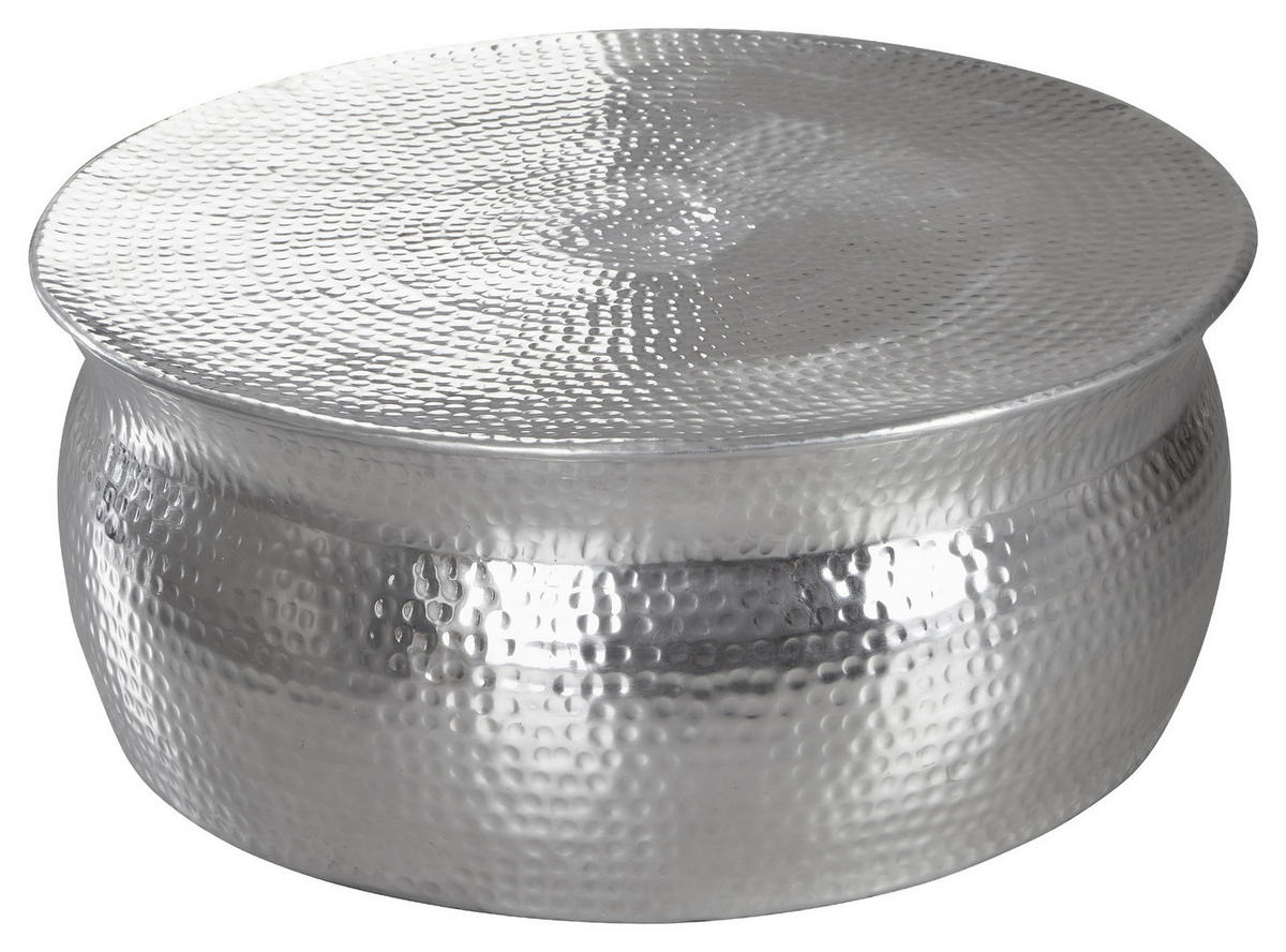 KLUB STOLIĆ srebrne boje  metal  - srebrne boje, Lifestyle, metal (75/75/31cm) - MID.YOU