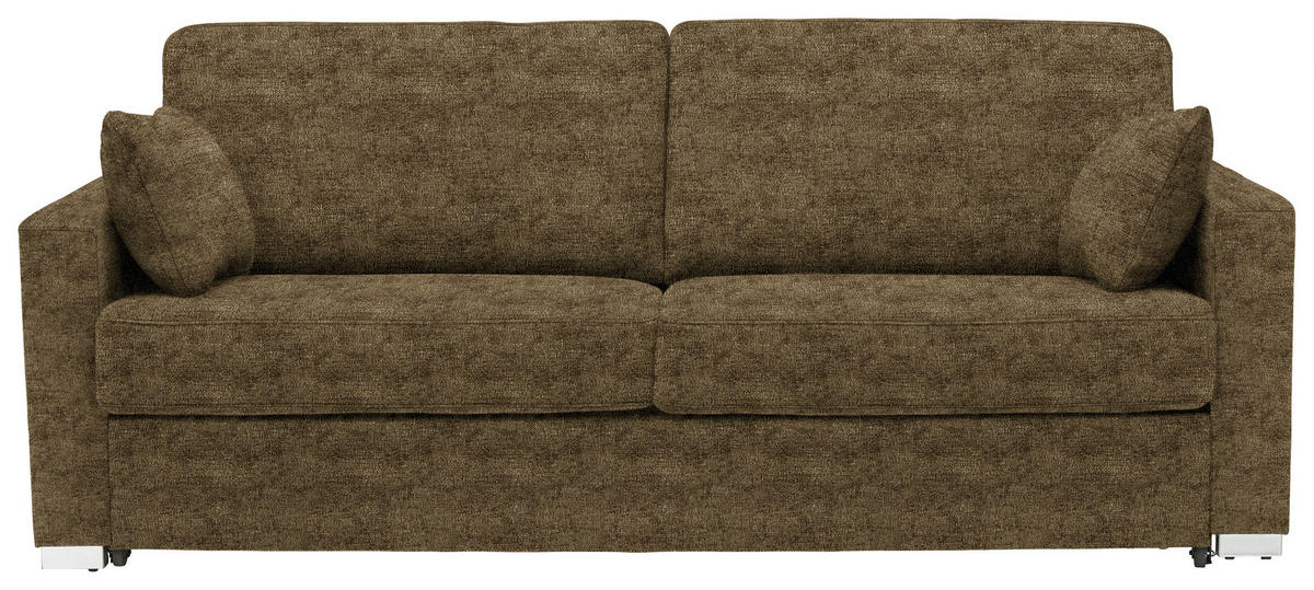 SCHLAFSOFA in Textil Hellgrün  - Chromfarben/Hellgrün, Konventionell, Textil/Metall (208/86/97cm) - Novel
