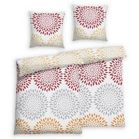 Bettwäsche 2er Set 4-teilig Seersucker 135/200 cm  - Rot, Basics, Textil (135/200cm) - Florella