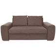 SCHLAFSOFA in Hellbraun  - Chromfarben/Hellbraun, Design, Holz/Textil (199/92/97cm) - Hom`in