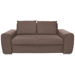 SCHLAFSOFA in Hellbraun  - Chromfarben/Hellbraun, Design, Holz/Textil (199/92/97cm) - Hom`in