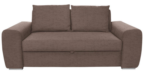 SCHLAFSOFA in Hellbraun  - Chromfarben/Hellbraun, Design, Holz/Textil (199/92/97cm) - Hom`in