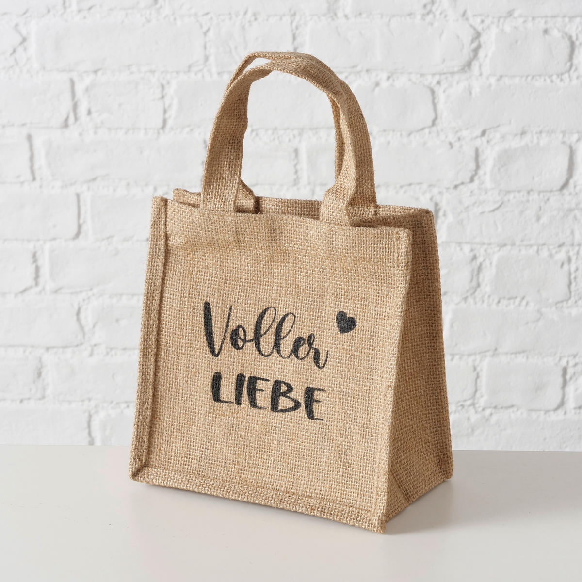 GESCHENKTASCHE  - Naturfarben, KONVENTIONELL, Textil (21/11,5/21cm)