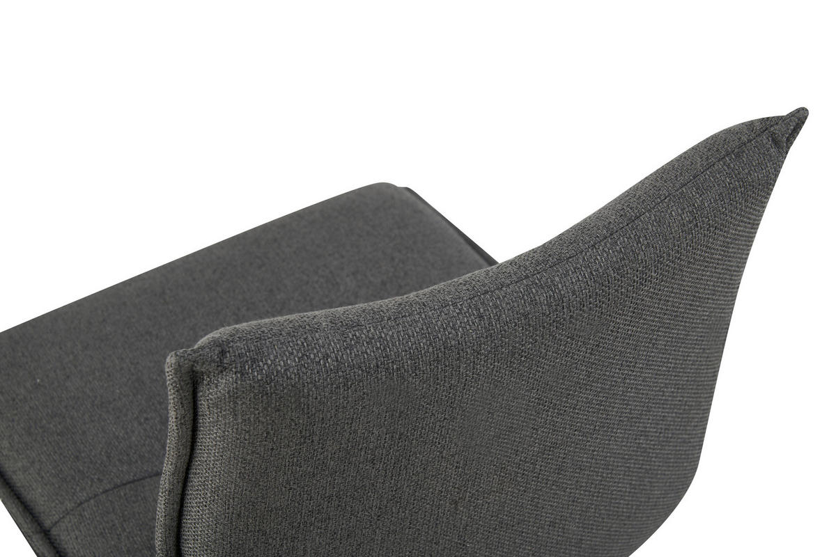 SCHWINGSTUHL-SET 2 Stück  in Webstoff  - Anthrazit/Schwarz, MODERN, Textil/Metall (46/89/57cm) - MID.YOU