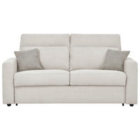SCHLAFSOFA Mikrofaser Creme  - Graubraun/Creme, KONVENTIONELL, Kunststoff/Textil (186/101/101cm) - Carryhome