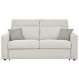 SCHLAFSOFA Mikrofaser Creme  - Graubraun/Creme, KONVENTIONELL, Kunststoff/Textil (186/101/101cm) - Carryhome