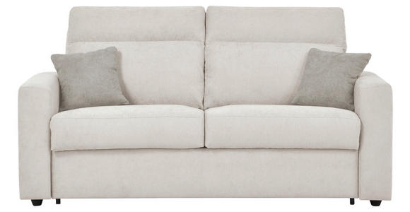 SCHLAFSOFA Mikrofaser Creme  - Graubraun/Creme, KONVENTIONELL, Kunststoff/Textil (186/101/101cm) - Carryhome