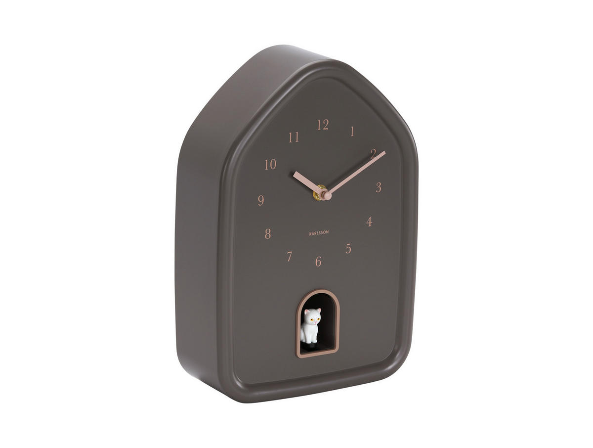 WANDUHR Modern Kitty Cappuccino  - Cappuccino, Basics, Kunststoff (20/29.1cm) - Karlsson