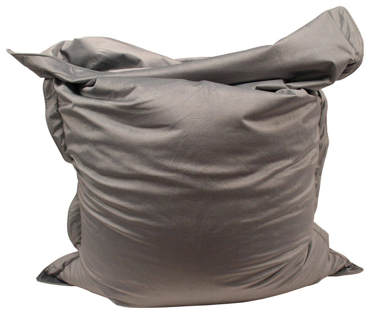 SITZSACK Samt Hellgrau 380 L  - Hellgrau, Design, Textil (180/140/14cm) - Carryhome