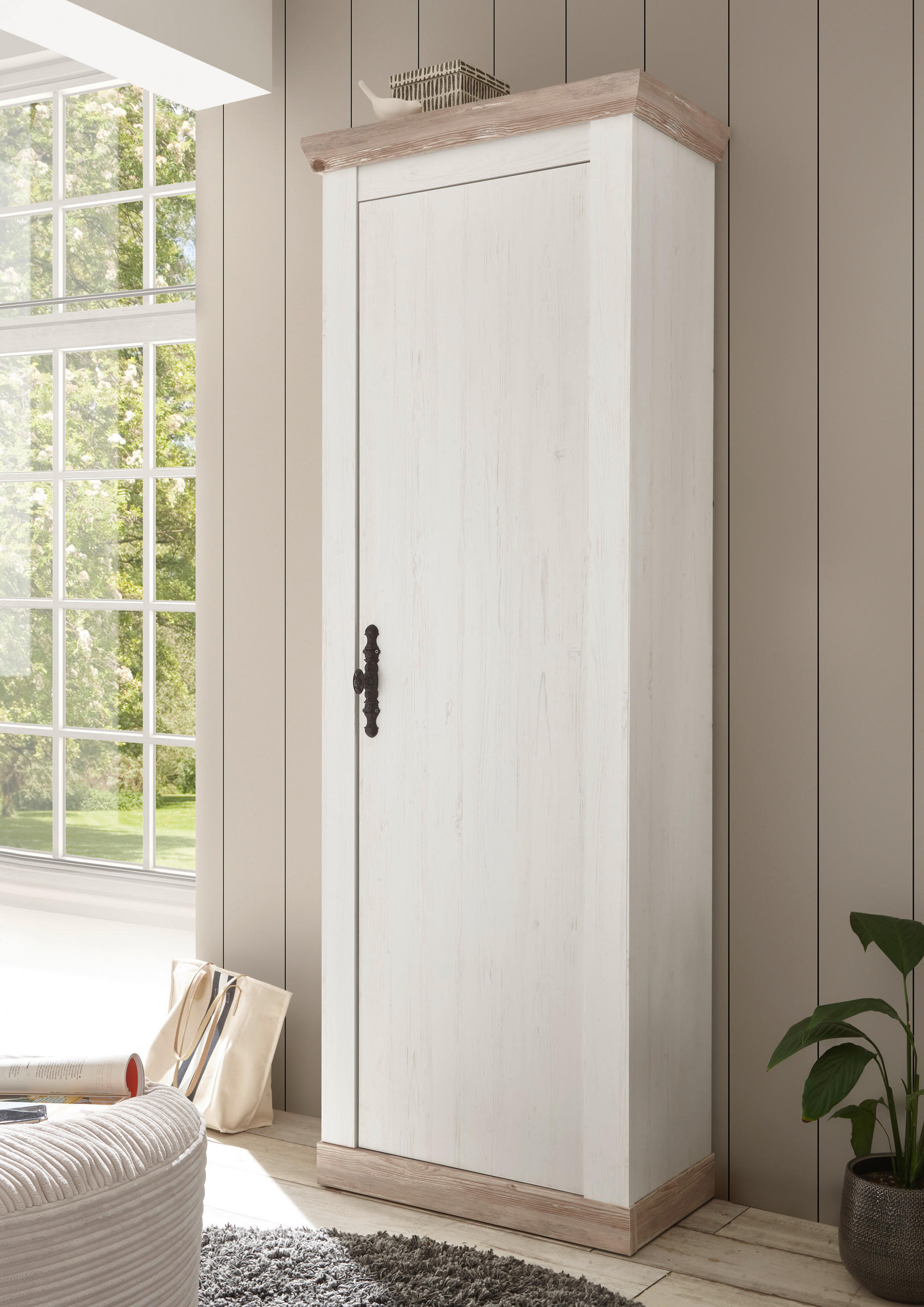 GARDEROBE  in 73/201/38 cm  - Hellbraun/Pinienfarben, Design, Holzwerkstoff (73/201/38cm) - MID.YOU