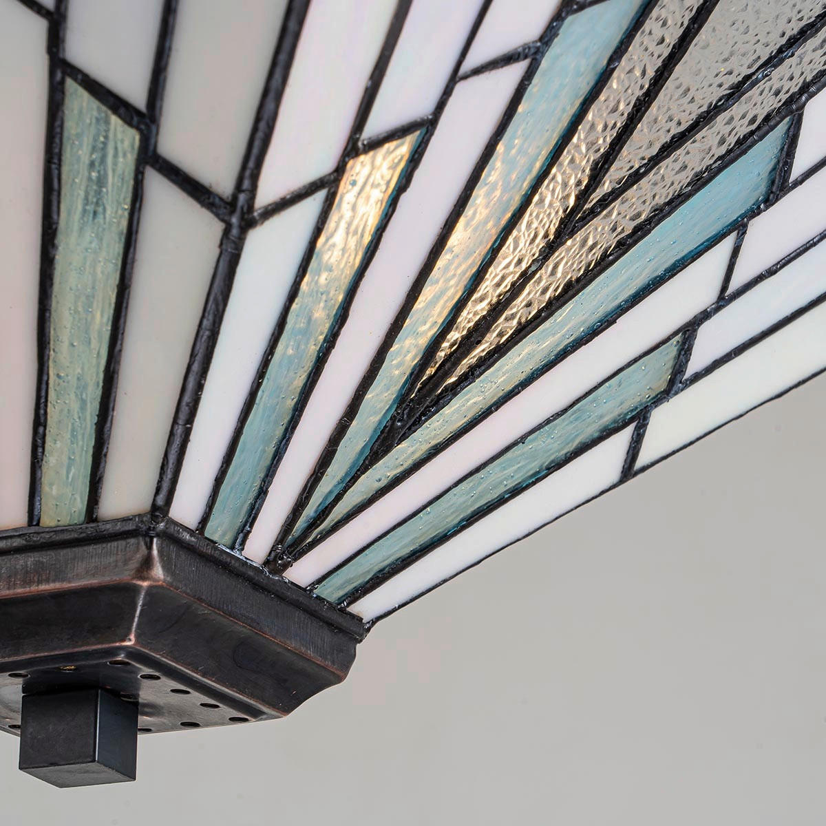 DECKENLEUCHTE     - Dunkelbraun/Multicolor, KONVENTIONELL, Glas/Metall (25,5/38/38cm) - Elstead Lighting
