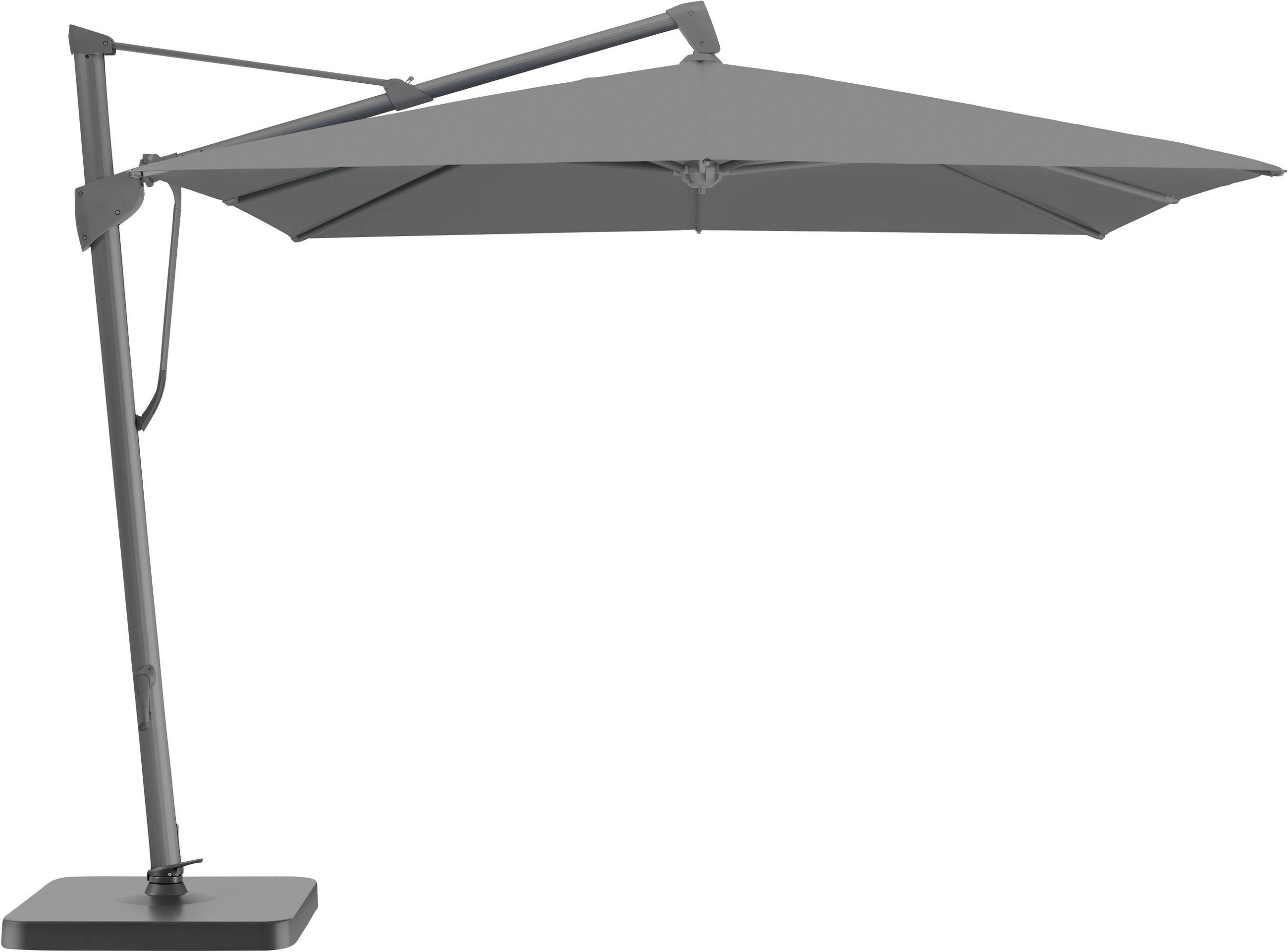AMPELSCHIRM 400x300 cm Anthrazit  - Anthrazit, Basics, Textil/Metall (400/300cm) - Glatz