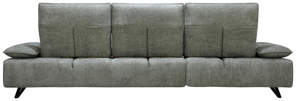 ECKSOFA Grau Chenille  - Schwarz/Grau, Design, Kunststoff/Textil (162/314cm) - Livetastic