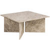 COUCHTISCH in Stein 90/90/42 cm  - Creme, Design, Stein (90/90/42cm) - Livetastic