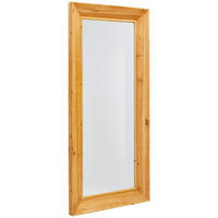 OGLINDĂ DE PERETE 87/188/7 cm    - culoare natur, Design, sticlă/lemn (87/188/7cm) - MID.YOU