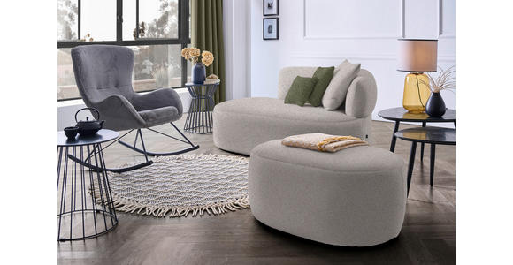 RÉCAMIERE  in Chenille Grün, Greige  - Greige/Schwarz, MODERN, Kunststoff/Textil (166/86/105cm) - Hom`in