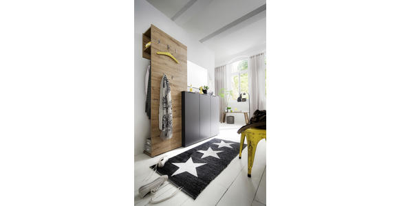 GARDEROBE 175/190/39 cm  - Eichefarben/Anthrazit, Design, Holzwerkstoff (175/190/39cm) - Carryhome