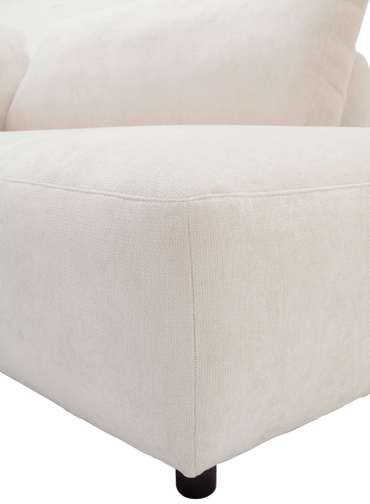 ECKSOFA  in Chenille Naturfarben  310/224 cm  - Schwarz/Naturfarben, KONVENTIONELL, Kunststoff/Textil (310/224cm) - Hom`in