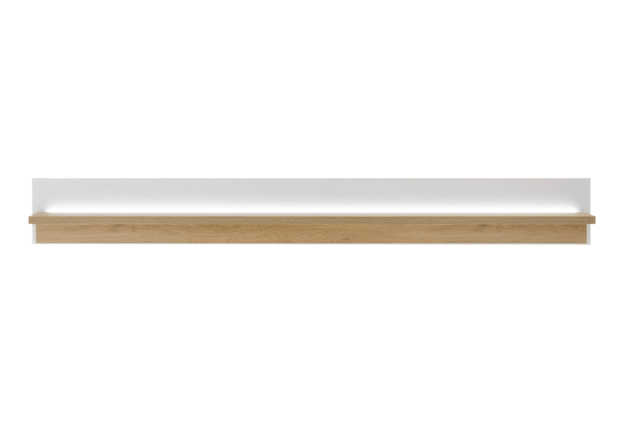 WANDBOARD in 200/20/18 cm Weiß, Eiche Wotan  - Eiche Wotan/Weiß, Design, Holzwerkstoff (200/20/18cm) - MID.YOU