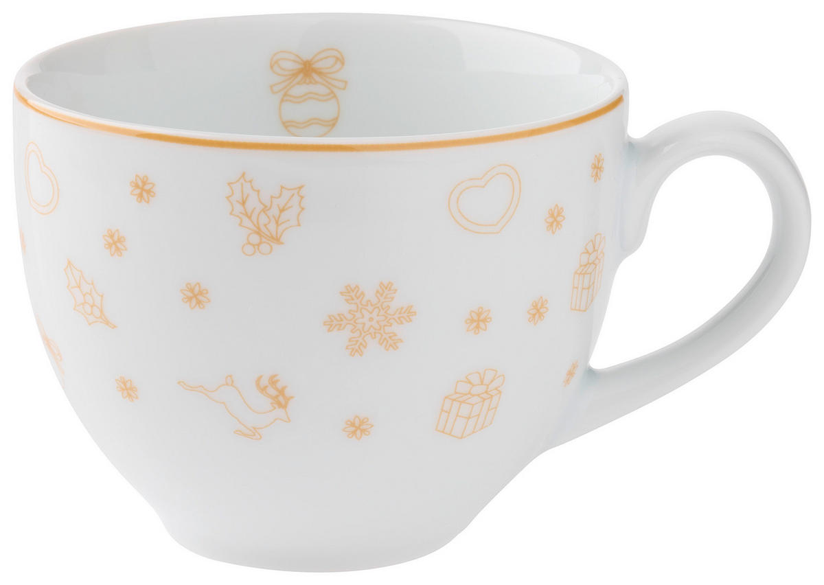 KAFFEESERVICE Weiß CHRISTMAS TOYS 18-teilig  - Weiß, KONVENTIONELL, Keramik - X-Mas