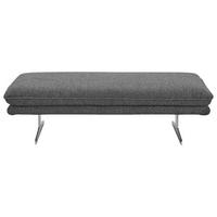 HOCKER in Textil Anthrazit  - Chromfarben/Anthrazit, Design, Textil (145/43/71cm) - Chilliano