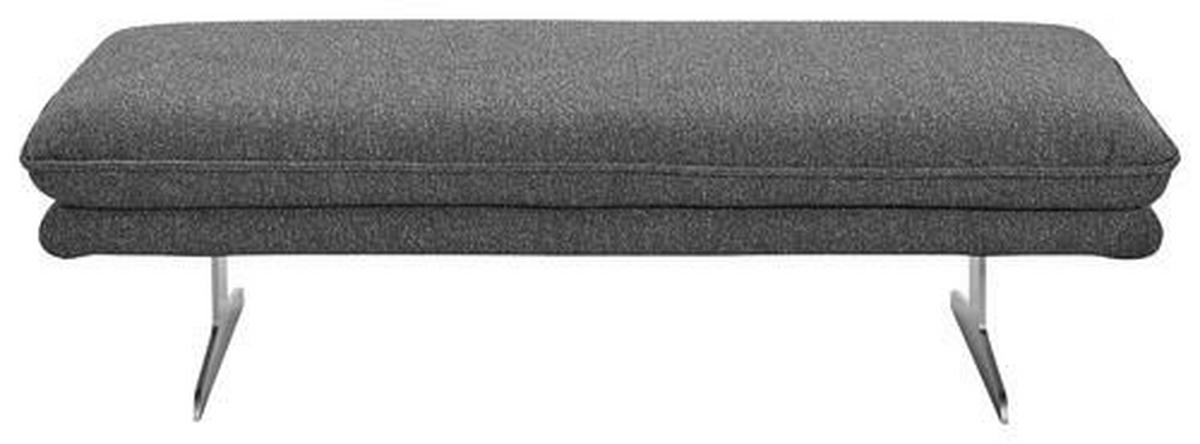 HOCKER in Textil Anthrazit  - Chromfarben/Anthrazit, Design, Textil (145/43/71cm) - Chilliano