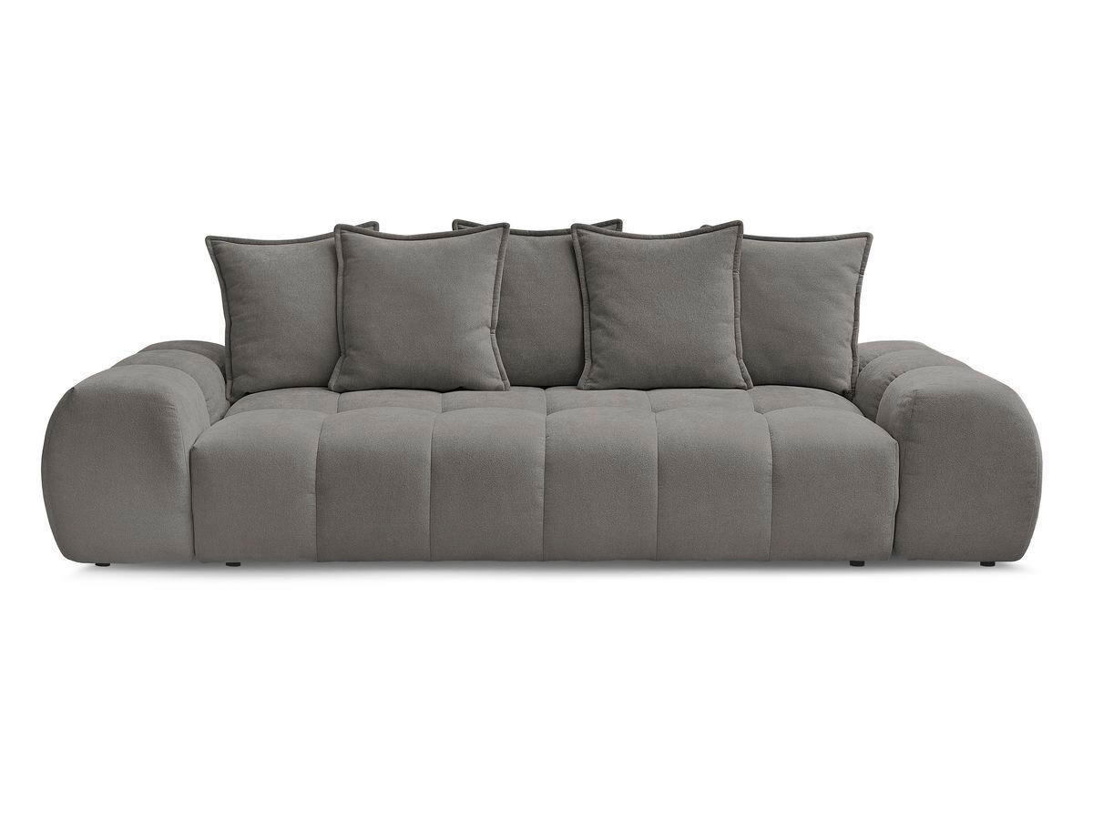 3-SITZER-SOFA EVEREST Struktur Dunkelgrau  - Dunkelgrau/Schwarz, MODERN, Kunststoff/Textil (278/90/115cm)