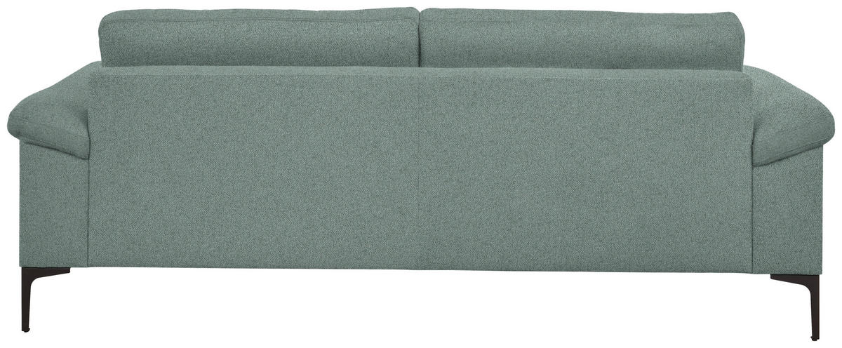 3-SITZER-SOFA in Flachgewebe Salbeigrün  - Salbeigrün/Schwarz, Design, Textil/Metall (226/89/97cm) - Pure Home Lifestyle