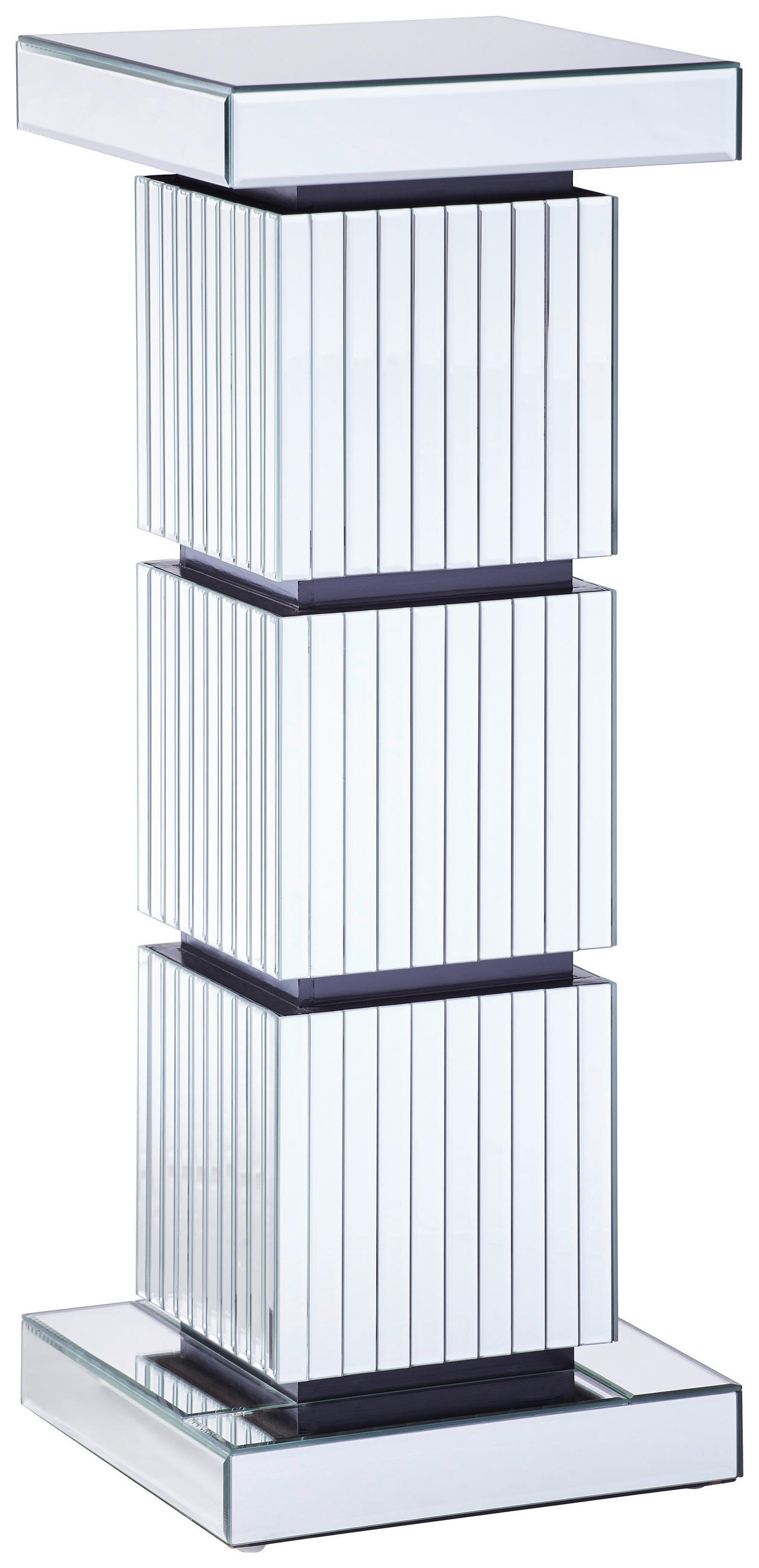 DEKORAČNÍ SLOUPEK - barvy stříbra, Design, kompozitní dřevo/sklo (30,5/79/30,5cm) - Xora