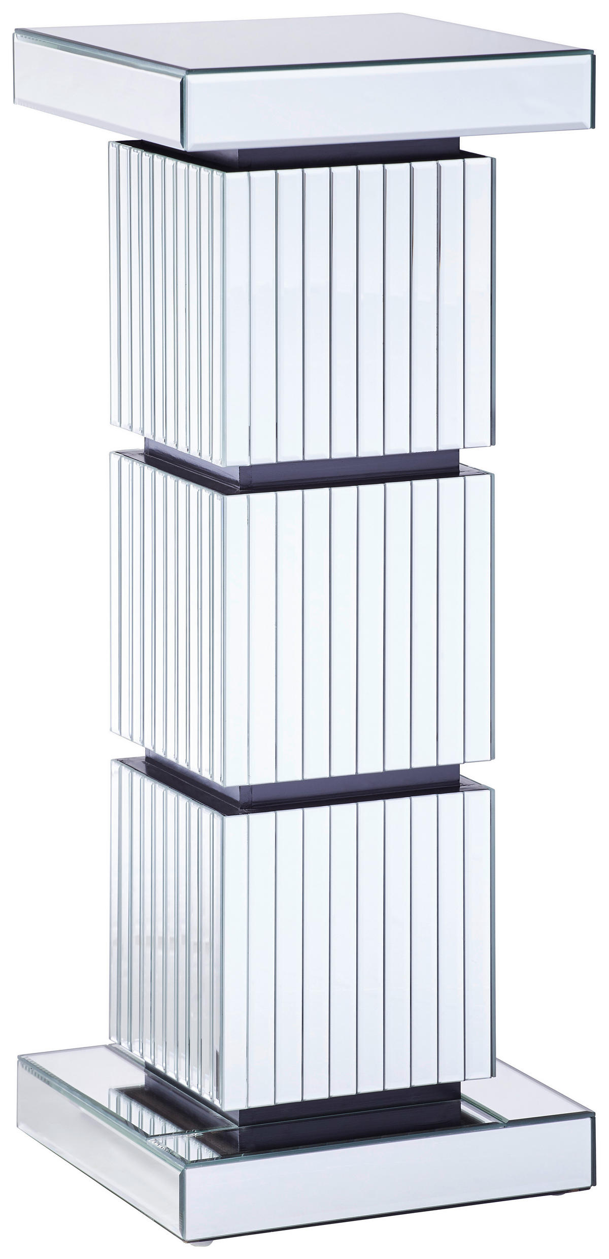 DEKORAČNÍ SLOUPEK - barvy stříbra, Design, kompozitní dřevo/sklo (30,5/79/30,5cm) - Xora