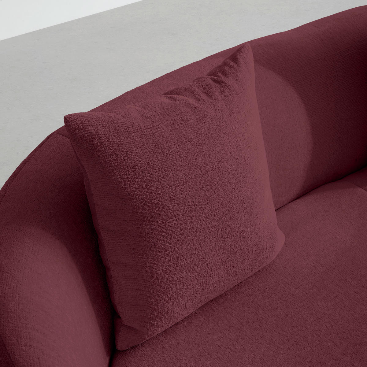 BIG SOFFA i chenille bordeaux  - bordeaux/svart, Modern, textil/plast (235/72/110cm) - MID.YOU