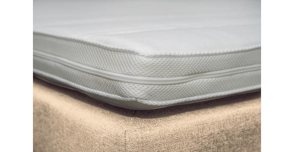 BOXSPRINGBETT 180/200 cm in Beige - Beige/Alufarben, KONVENTIONELL, Kunststoff/Textil (180/200cm) - Carryhome
