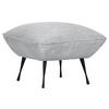HOCKER in Textil Hellgrau  - Hellgrau/Schwarz, Konventionell, Textil/Metall (60/49/53cm) - MID.YOU