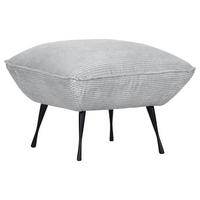 HOCKER in Textil Hellgrau  - Hellgrau/Schwarz, KONVENTIONELL, Textil/Metall (60/49/53cm) - MID.YOU