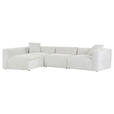ECKSOFA in Chenille Creme  239/317 cm  - Creme/Schwarz, MODERN, Kunststoff/Textil (239/317cm) - Carryhome