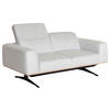 2-SITZER-SOFA in Struktur Weiß  - Schwarz/Weiß, Design, Textil/Metall (174/76-97/102cm) - Novel