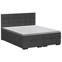 BOXSPRINGBETT 160/200 cm  in Schwarz  - Schwarz, Konventionell, Kunststoff/Textil (160/200cm) - home24