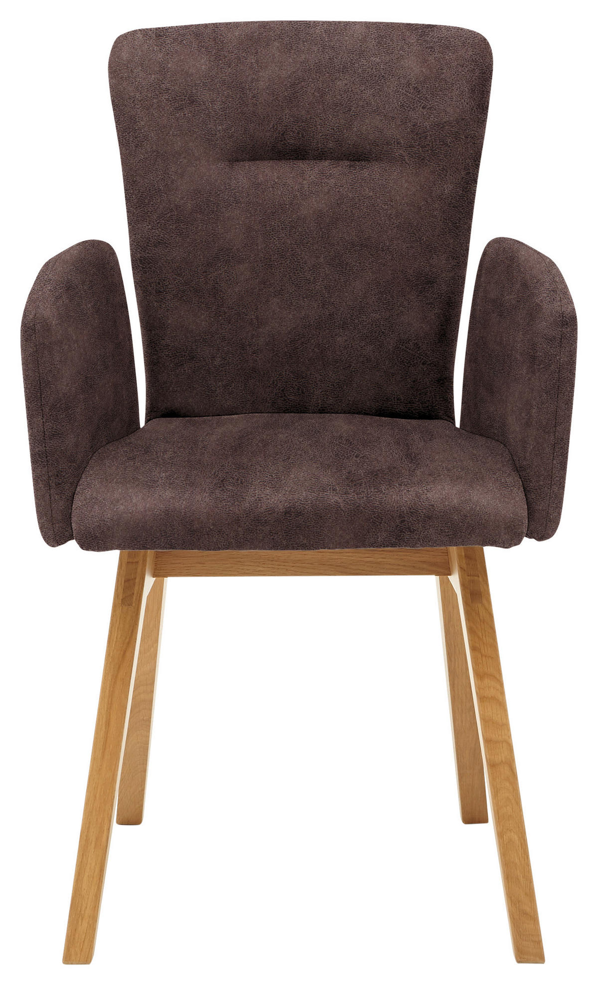 ARMLEHNSTUHL in Holz, Textil Braun  - Braun, KONVENTIONELL, Holz/Textil (57/91/66cm) - Dieter Knoll