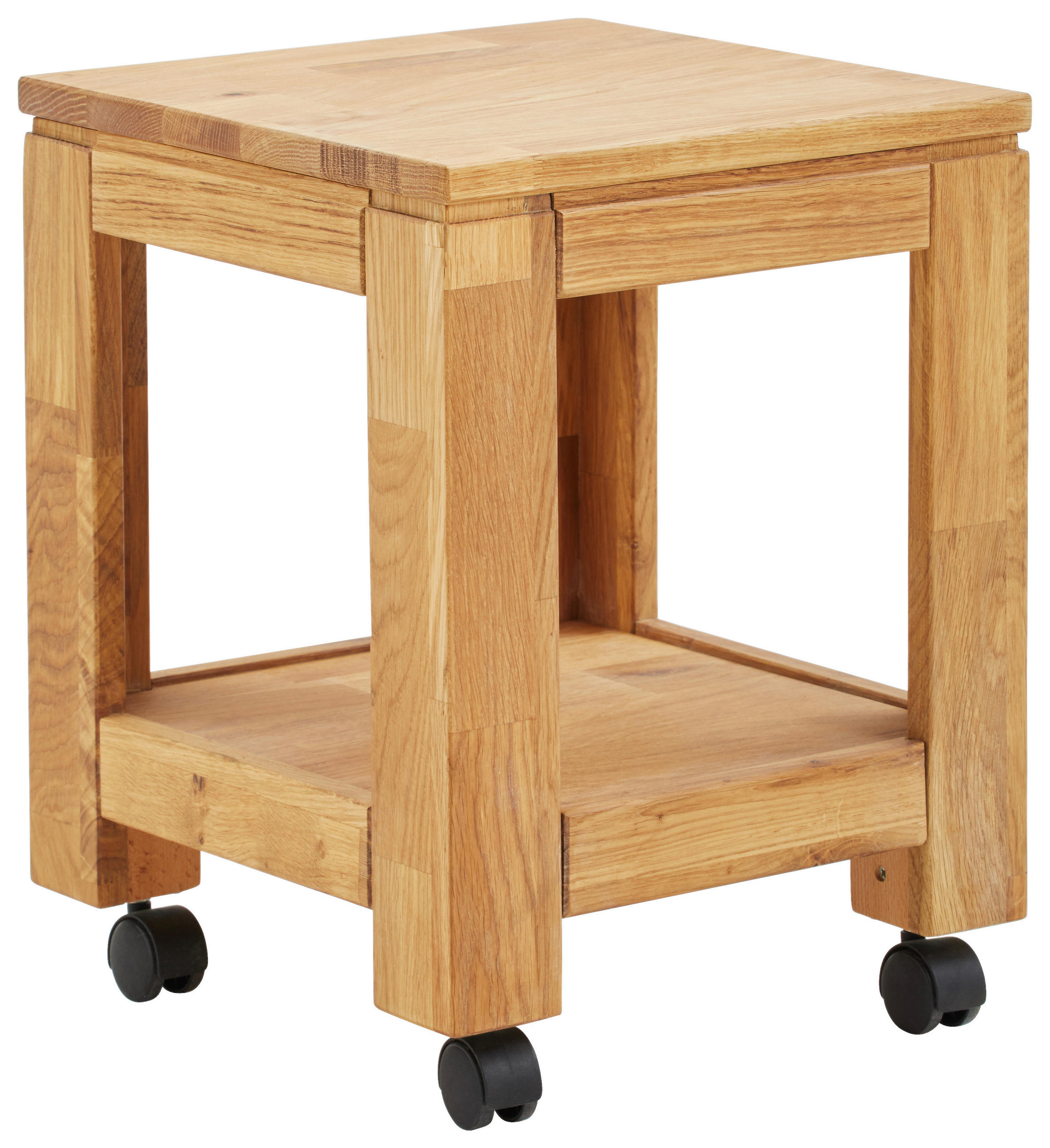 BEISTELLTISCH 35,5/35,5/46 cm Eiche vollmassiv quadratisch  - Natur, Holz/Kunststoff (35,5/35,5/46cm) - Linea Natura