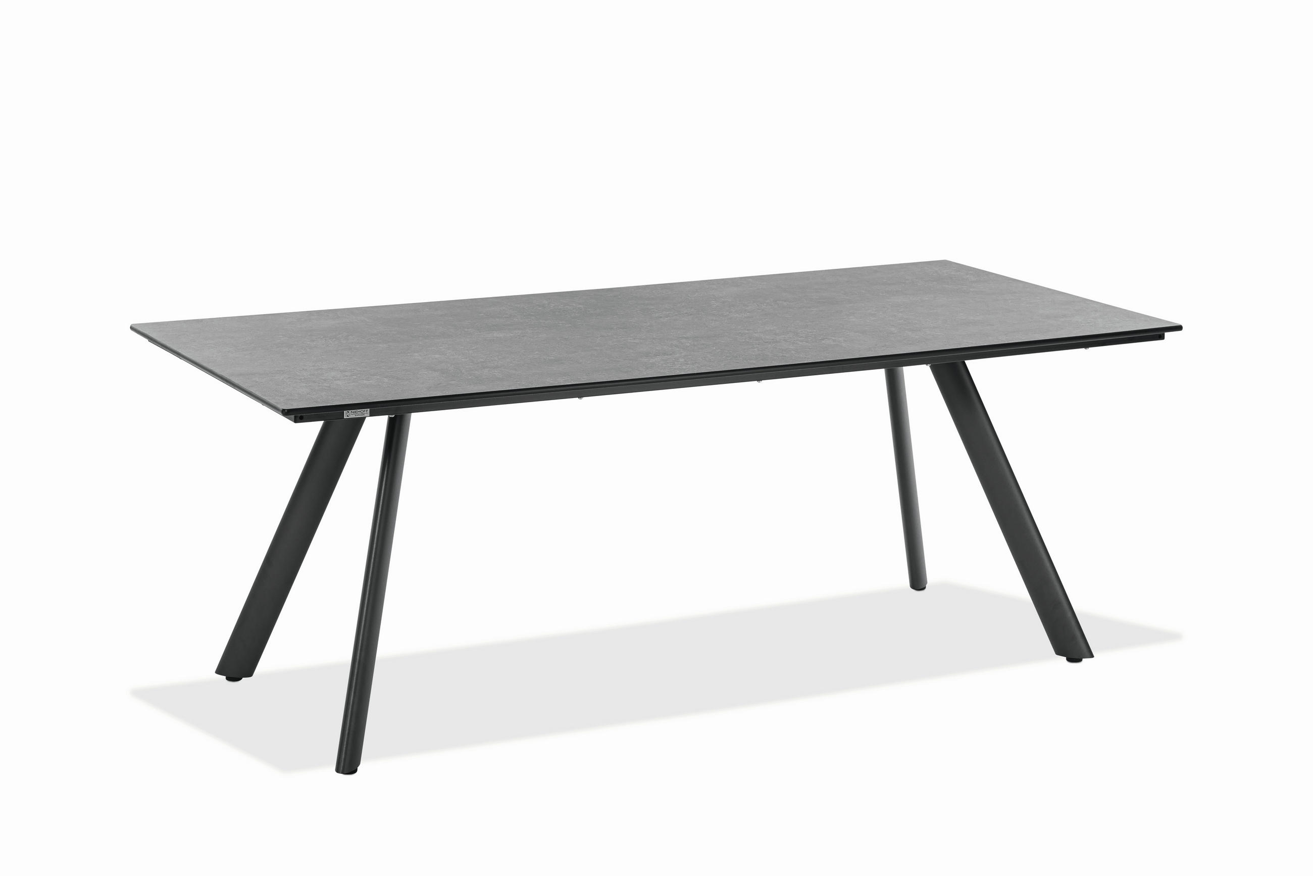 GARTENTISCH Kunststoff Anthrazit, Grau rechteckig  - Anthrazit/Grau, Design, Kunststoff/Metall (160/95/76cm)