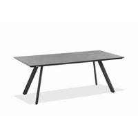 GARTENTISCH Kunststoff Anthrazit, Grau rechteckig  - Anthrazit/Grau, Design, Kunststoff/Metall (160/95/76cm)