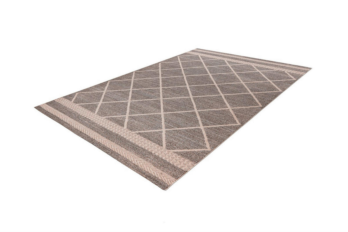 TEPPICH 120/170 cm Rhombus 225 Braun / Beige Braun, Beige  - Beige/Braun, KONVENTIONELL, Textil (120/170cm)