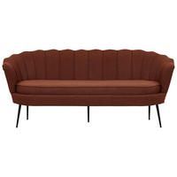 2-SITS SOFFA i metall, textil svart, rostfärgad  - svart/rostfärgad, Design, metall/textil (180/78.5/78cm) - Livetastic