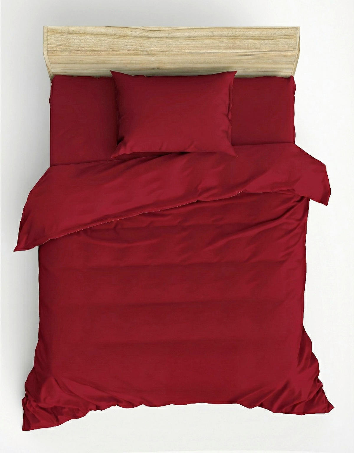BETTWÄSCHE 2-teilig Elegant - Claret Red Satin  - Multicolor, Basics, Textil (135/200cm) - X-Mas
