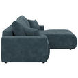 ECKSOFA  in Webstoff Petrol  - Petrol/Schwarz, KONVENTIONELL, Kunststoff/Textil (270/192cm) - Carryhome