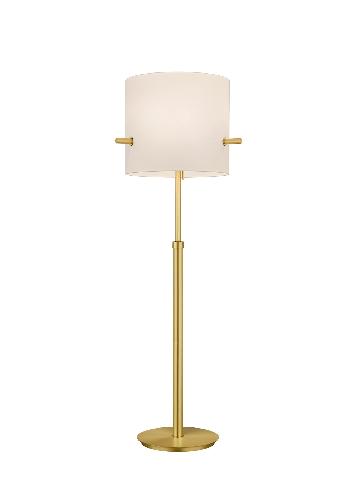 STEHLEUCHTE CAMDEN 65,0/187,0 cm   - Messingfarben/Weiß, Basics, Textil/Metall (65,0/187,0cm) - Trio Leuchten