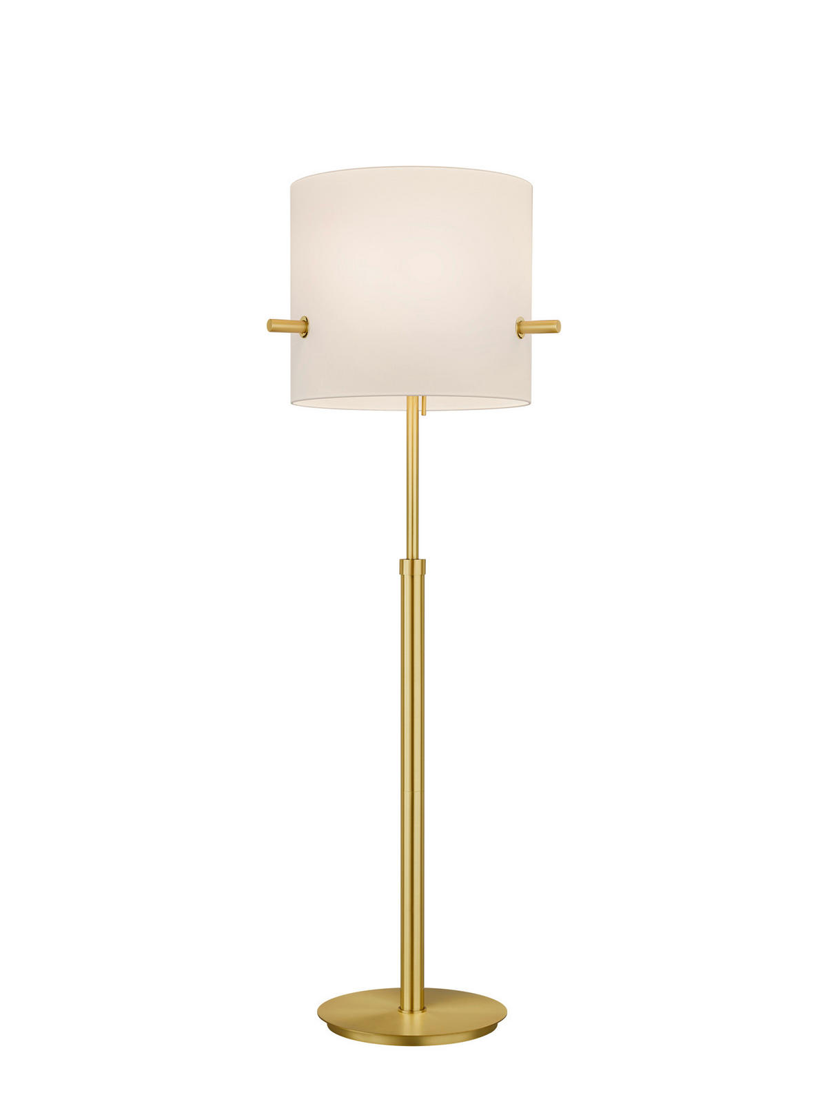 STEHLEUCHTE 65,0/187,0 cm    - Messingfarben/Weiß, Basics, Textil/Metall (65,0/187,0cm) - Trio Leuchten