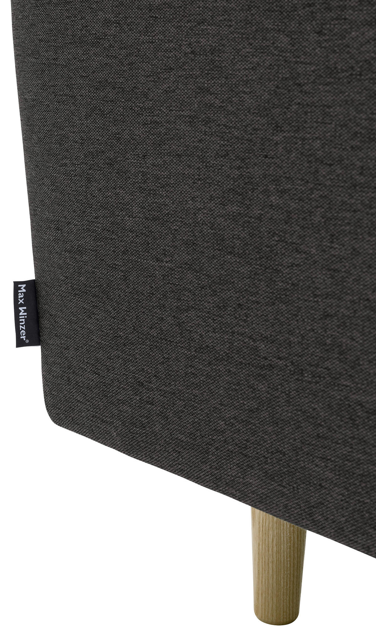2-SITZER-SOFA in Flachgewebe Anthrazit  - Eschefarben/Anthrazit, MODERN, Holz/Textil (128/81/83cm) - Max Winzer